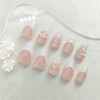 French Tip Press on Nails Short Almond Fake Nails with
