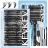 KevKev 3D Lash Extension Kit 320pcs Lash Clusters Kit 60D+70D+80D