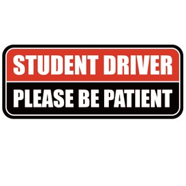 Student Driver Car Magnet, Teen Driver Magnet for Car, Please Be Patient Student Driver Magnet Removable Novice Rookie Safety Atntteion Sign - Weather-Resistant Red/Black