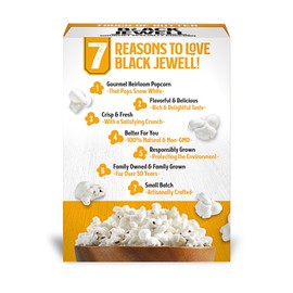 Black Jewell Specialty Microwave Popcorn, Touch of Butter, 10.5oz (10.5 Ounce (Pack of 6))