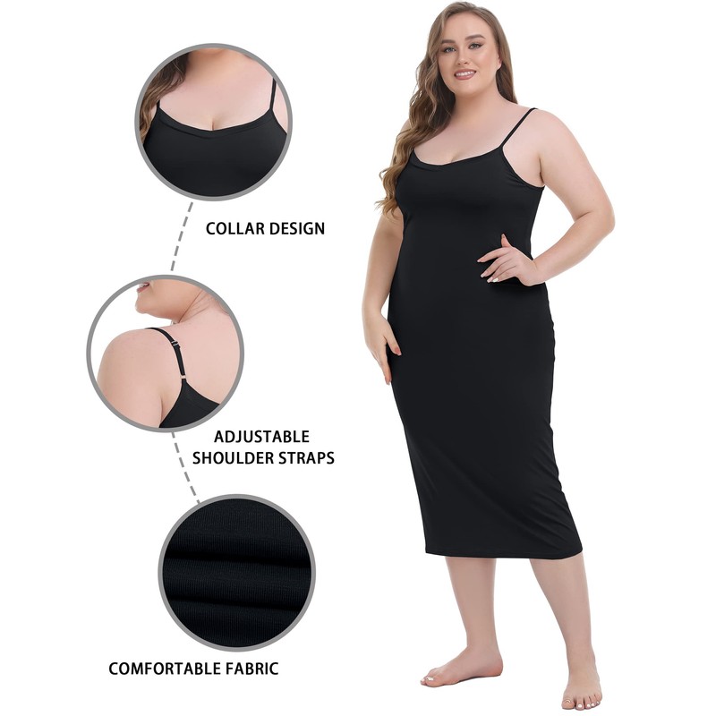 Vlazom Women's Plus Size Sexy Negligee with Adjustable Straps Women's