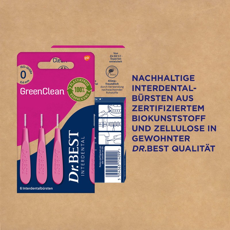 Dr.BEST GreenClean Interdental, Size 2, Pack of 6 - Interdental