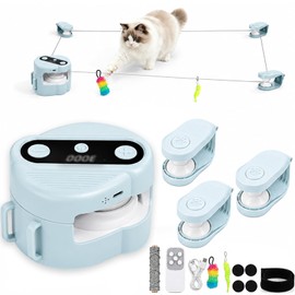 Juguetes para Gatos Interactivos,Cat Running Wheel Interactive Cat Toy con Canto de Pájaro,Ejercicio Automática para Gatos,Juguetes para Gatos con Vel