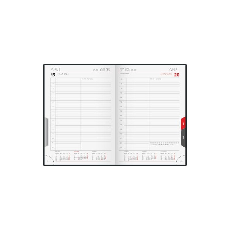 BRUNNEN Book Calendar Model 765 2026 | A5, Plastic, Volcanic