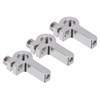 3Pcs Tube Clamp Hub Aluminum Shaft Clamping M4 Thread Mounting
