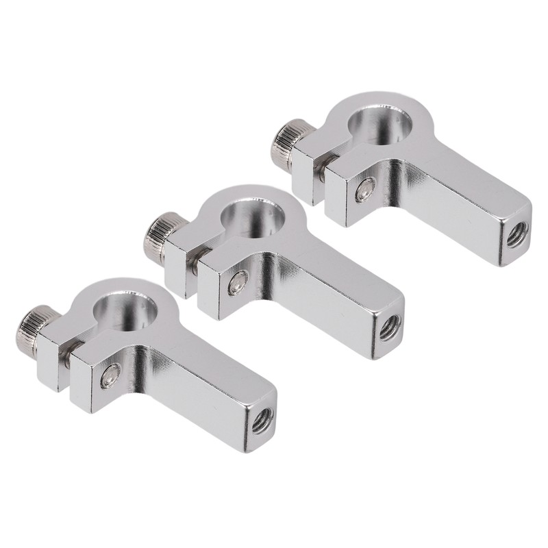 3Pcs Tube Clamp Hub Aluminum Shaft Clamping M4 Thread Mounting