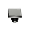 Sunrosa 4 Inch Square Shower Drain, Brushed Nickel Shower Drain