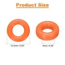 HARFINGTON 12 Pairs Glasses Ear Grip 0.52" Silicone Ring Type Anti-Slip Ear Hook Eyewear Retainer Eyeglass Temple Tips Sleeve Retainer for Glasses Sunglasses Sports Eyeglasses, Orange