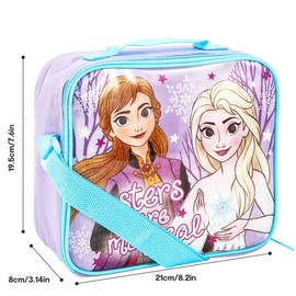 TDL Elsa and Anna Lunch Bag Sisters Children's School or Travel Dinner Bag