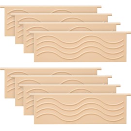 Geelin 8 Pcs 4 Inch Dryer Air Exhaust Vent Cover, Replacement Louvered for Deflect, Plastic Outdoor Dryer Vent Cover Replacement Parts, UV and Weather Resistant Slat(Light Yellow)