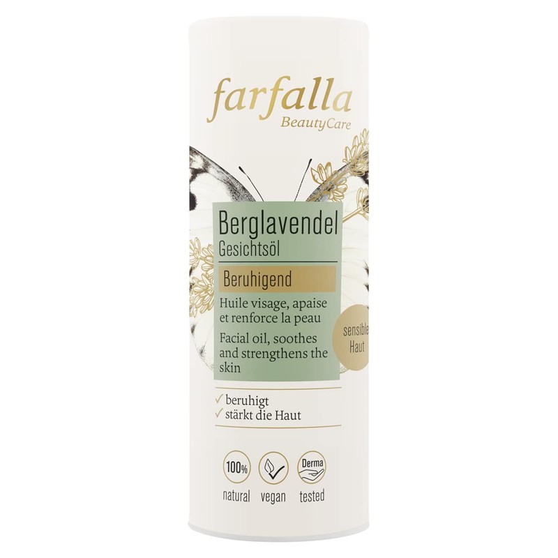 farfalla Berglavender Facial Oil - Soothing - 100% Certified Natural