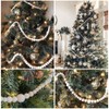 KUWUNG 2 Pack Natural Wooden Bead Garland, Each 2.2 Meter/7.2