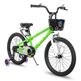 JOYSTAR 18 Inch Kids Bike with Training Wheels 18Inch Bike for Ages 5-8 Year Old Boys Girls Children Bicycle Green