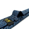 [S&W SHLAX&WING] Men's Necktie Set Necktie Paisley Dark Blue Turquoise,