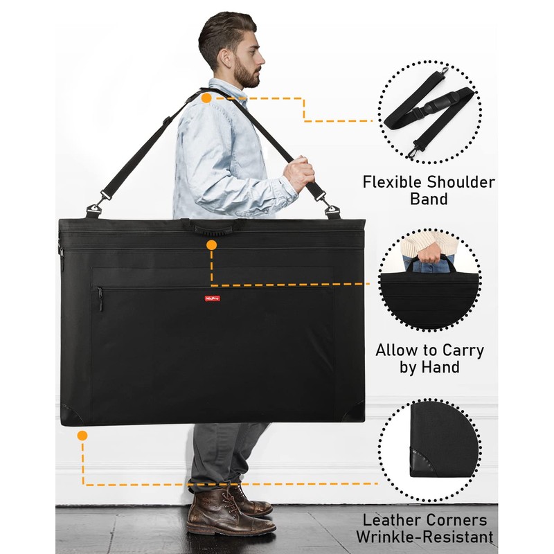 Nicpro Light Weight Art Portfolio Bag, 23x31 Black Art Canvas