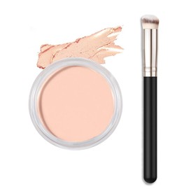 Kaely Cream Pot Concealer Full Coverage Set,Conceal Brighten Dark Circles,under Eye Brightener Color Correcting Concealer,Waterproof Foundation Palette with Brush,corrector de ojeras,Vegan Makeup,02