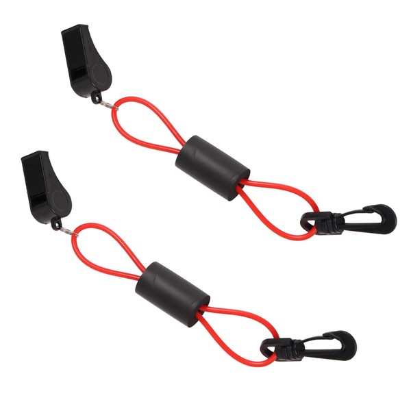 BOXOB 2pcs Boat Whistle with Lanyard, Loud Safety Emergency Whistle