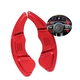 ontto Car Steering Wheel Shift Paddle Extension Gear Paddle Fits VW Golf 7 Polo GTI R Rline MK7 MK7.5 Scirocco 2015-2019 Metal Shift Paddle Shifter Extension Interior Decoration Red