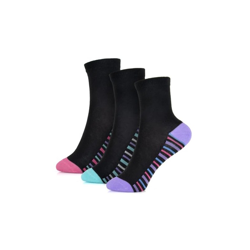 A2Z 4 Kids Girls Stripe Heel & Toe Socks Stylish