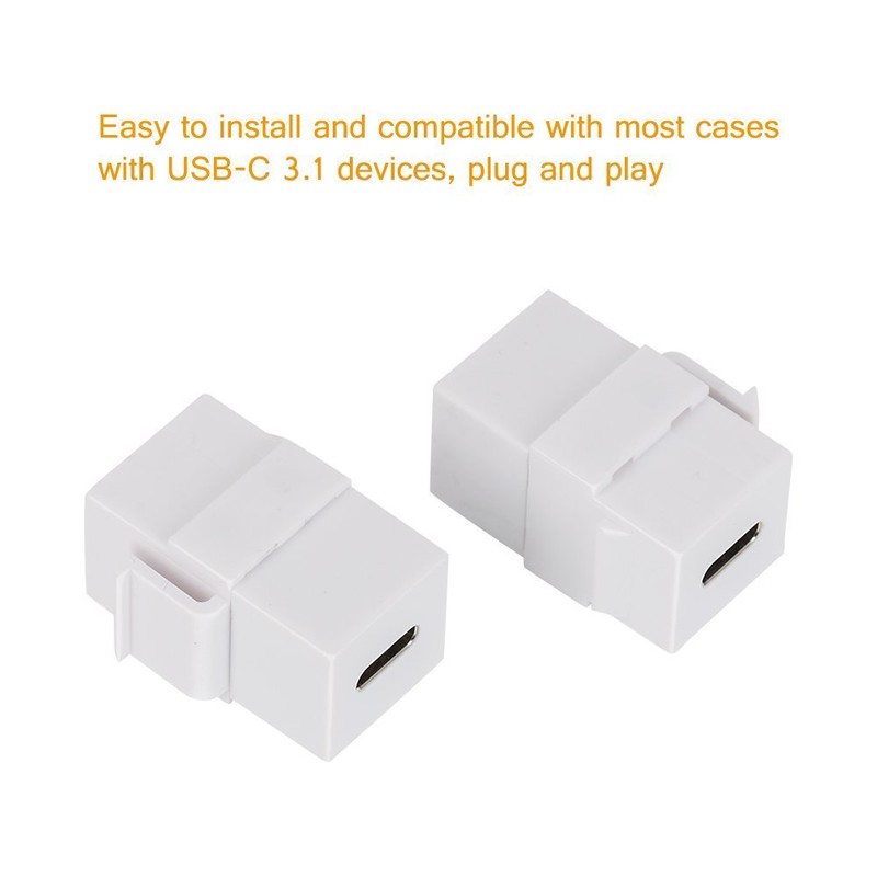 Poyiccot USB C Keystone Jack Insert, (2-Pack) USB 3.1 Type-C