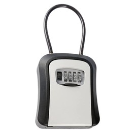 Black Wire Key Box with 4 Digit Lock Dial