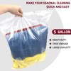 Yotelab Large 5 Gallon Plastic Zipper Storage Bags, 18x24 Inches