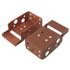 ZZLZX 4PCS 2 inch Brown Low Profile Box Mounting Bracket