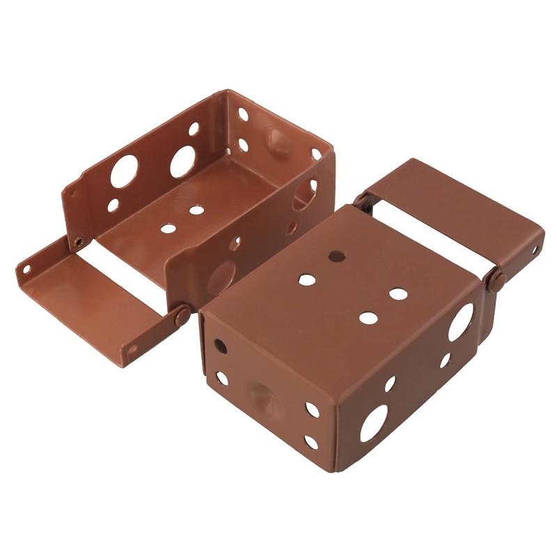 ZZLZX 4PCS 2 inch Brown Low Profile Box Mounting Bracket
