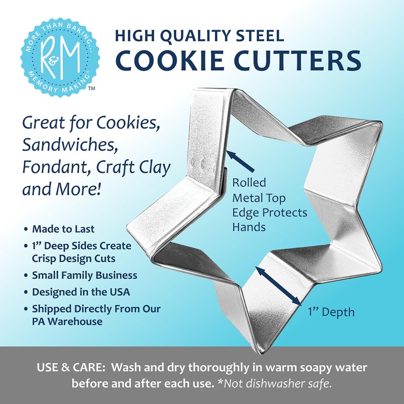 R&M Banner 3.75" Stainless Steel Cookie Cutter, Silver