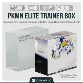 Dinavio Crafthouse PET Plastic ETB Protector Case 5 Pack - Elite Trainer Box Protector - ETB Case Compatible with Elite Trainer Boxes (Pack of 5)