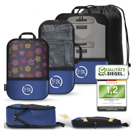 FiRiO® Compression Packing Cubes Set for More Space in Backpack & Suitcase, Packing Cube with Compression as Perfect Backpack Organiser, Packing Bags Set Including Compression Bag with Wet Compartment