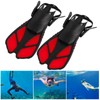 1 Pair Adjustable Swim Fins Soft TPR Open Heel Long