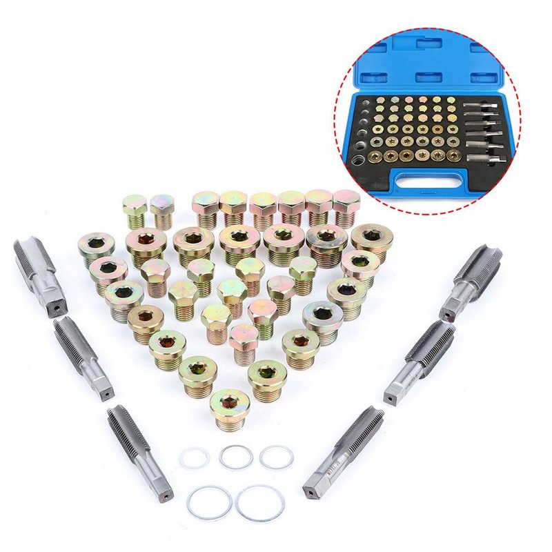 ACZCR 114pcs Oil Pan Drain Plug Repair Kit