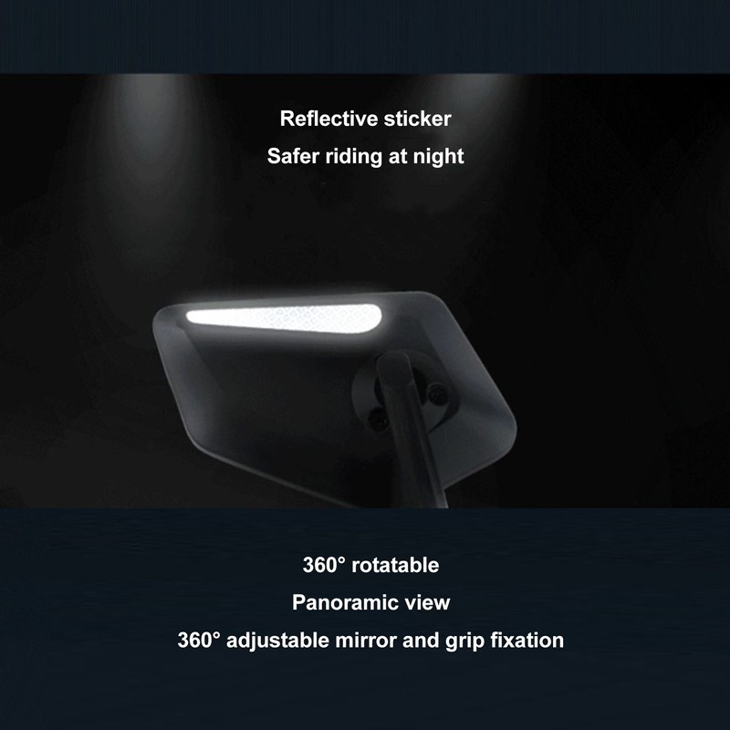 Bar End Bike Mirror Handlebar Mount Rearview 360 Degree Rotatable