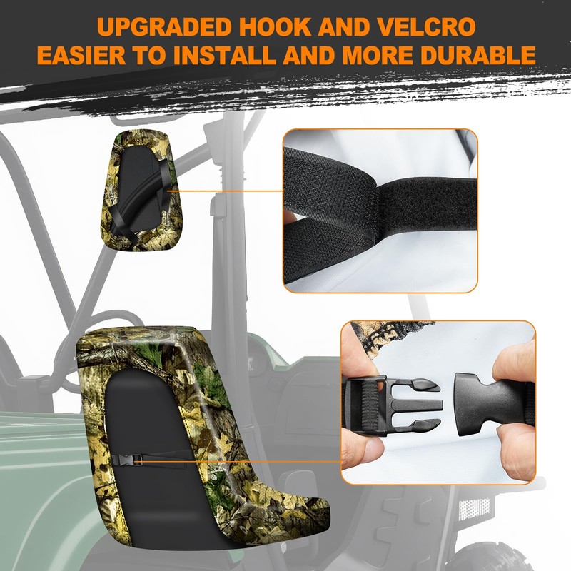 BORDAN UTV Waterproof Seat Cover for 2004-2021 Yamaha Rhino 700
