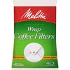 Melitta Disposable Coffee Filter, Large, 40 ct, white (130141)