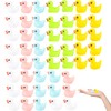 Ducks Mini Animal Figures, Pack of 100 Mini Resin Ducks, Miniature Ducks, Ducks Mini Animal Figures, 5 Colours Ducks Miniature Figures, for DIY Potting Micro Landscape Decorations Supplies