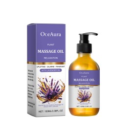 OceAura Lavender Essential Oil for Body Massage Gently Soothes and Moisturizes Skin Easily Absorbs FragranceSize: 100ml, Color: White