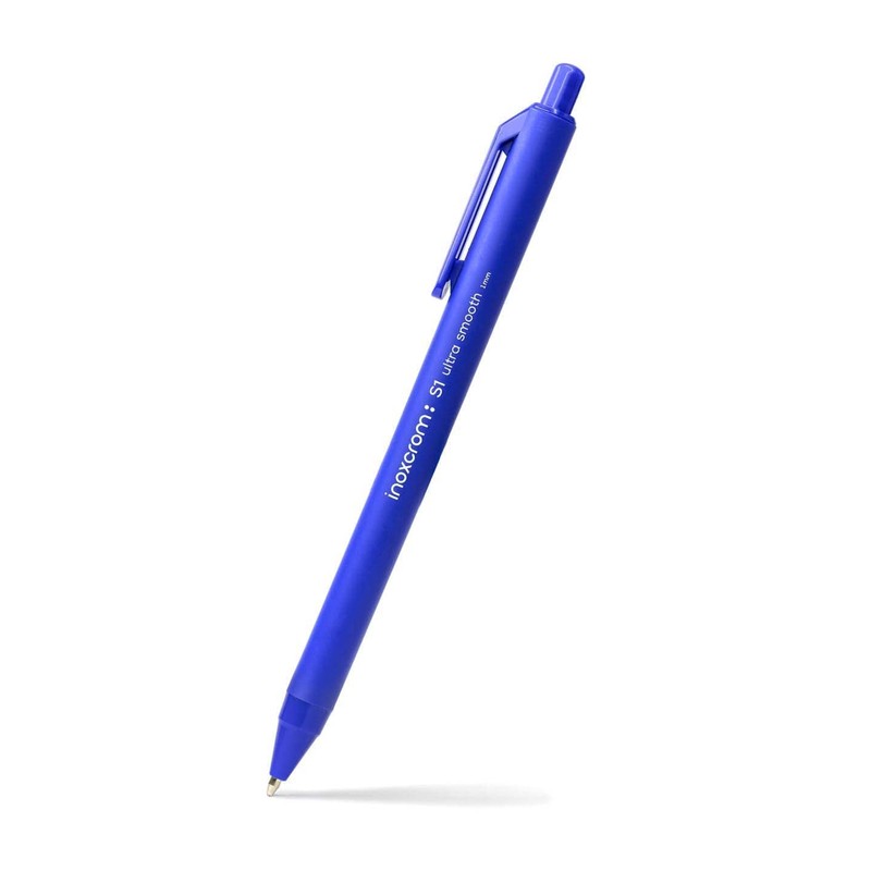 inoxcrom: S1 Retractable Ballpoint Pen Soft Writing Comfortable Grip Medium