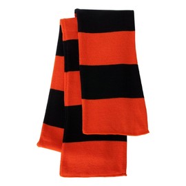 Sportsman - Rugby Striped Knit Scarf - SP02 - Orange/Black