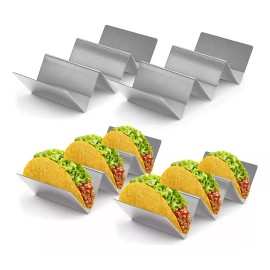 Lecute Plato Tacos Acero Inoxidable Bandeja Tortillas Sujetador Ch