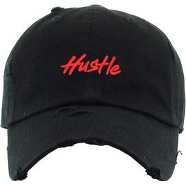 KBETHOS KBSV-3002V BLK Trust No One Hustle Savage Vibe Baseball Cap Dad Hat Adjustable Cotton Vintage - Black Hustle Vintage, One Size