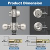 BESTTEN Keyed Same Exterior Door Knob and Single Cylinder Deadbolt