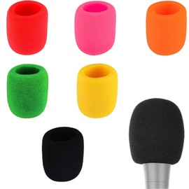 6 Piezas Fundas para Micrófono, Protector de Micrófono, Funda de Espuma para Micrófono, Fundas de Espuma para Micrófono de Mano, Compatible con la Mayoría los Micrófonos de Mano Estándar del Mercado