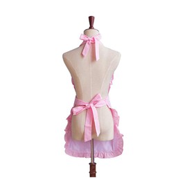 Love Potato Cute Bowknot Fashion Kitchen Cooking Apron with for Women Girls, Pink