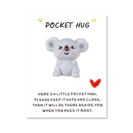 Pocket Hug Gift Little Pocket Koala Hug Mini Animal Pocket Hug Decoration Koala Gifts Cute Pocket Encourage Keepsake Ornament Positive Emotional Support Gift for Friends Lovers Birthday Valentines