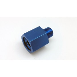 Autobahn88 Aluminum Anodized Gauge Sensor Sender Thread Reducer, Female M12 P1.25 to Male 1/8 NPT
