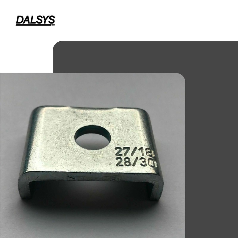 Dalsys Pack of 100 Silver Mounting Rail Brackets 38-40 Galvanised