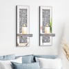 Crystal Crushed Diamond Mirrored Candle Sconces Set of 2, Glam