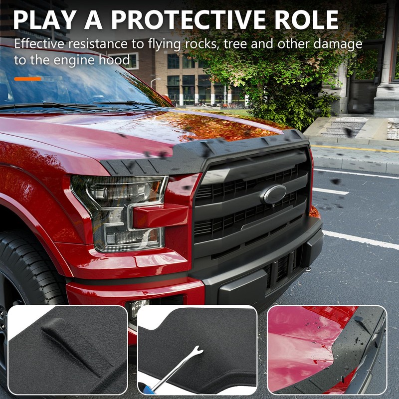 powoq Hood Deflector Compatible with 2015-2020 Ford F150 Hood Protector